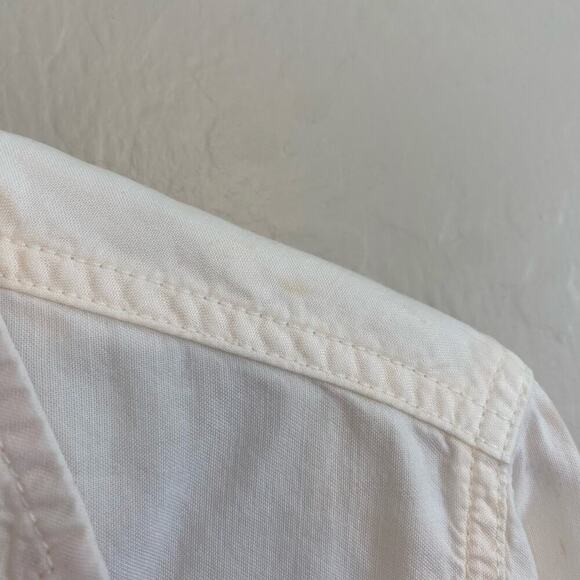 Anthropologie Cloth & Stone Womens Size Small Button Down Shirt Raw Frayed Hem - Picture 3 of 5